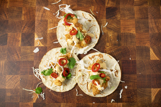 Fried Oyster Tacos with Chipotle Crema