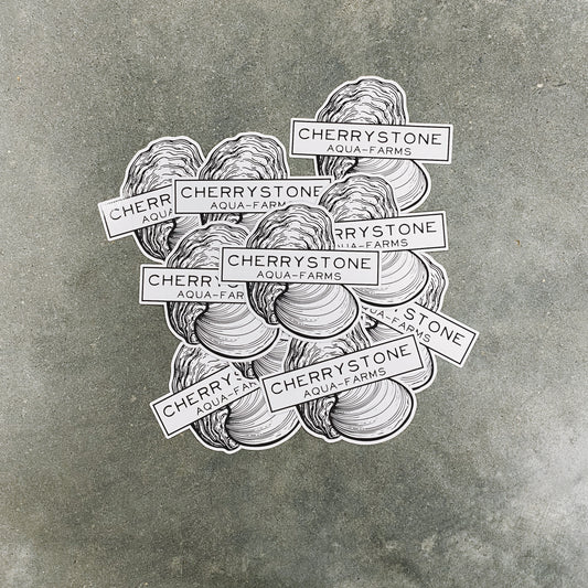 sticker, decal, cherrystone aqua-farms, swag