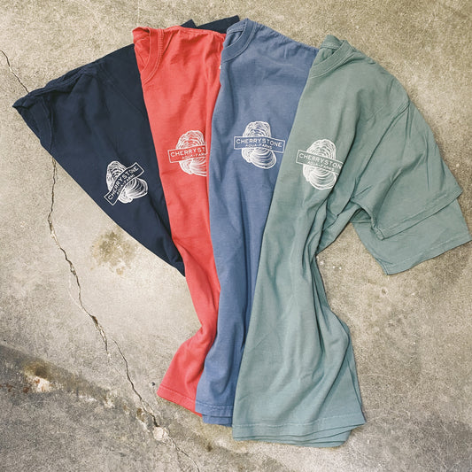 clam t-shirt, oyster t-shirt, clam and oyster t-shirt, cherrystone t-shirt, short sleeve shirt, t-shirt