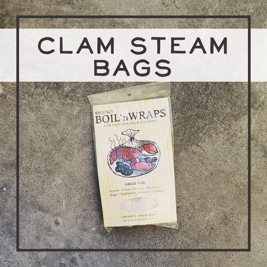steaming bags, steaming bag, clam steam, clam bag, clam steam bag