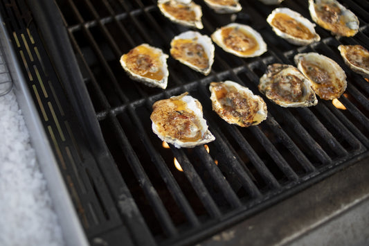 Grilled Chipotle Bourbon Butter Oysters